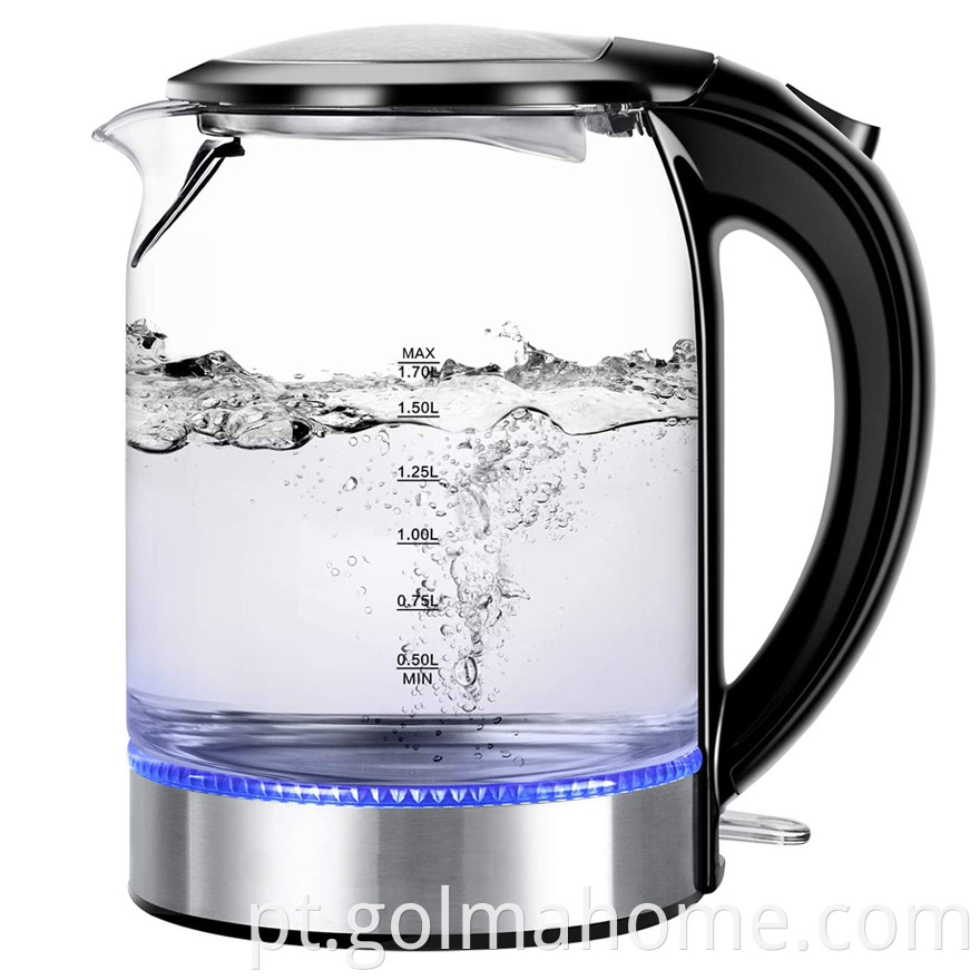 1.7L BPA Free Food Grade Tea Maker High quality Hot Water Boiler Electric Glass Kettle with Filter